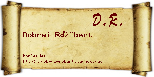 Dobrai Róbert névjegykártya