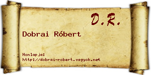 Dobrai Róbert névjegykártya