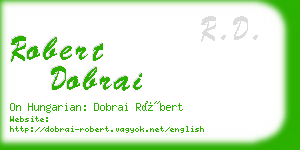 robert dobrai business card